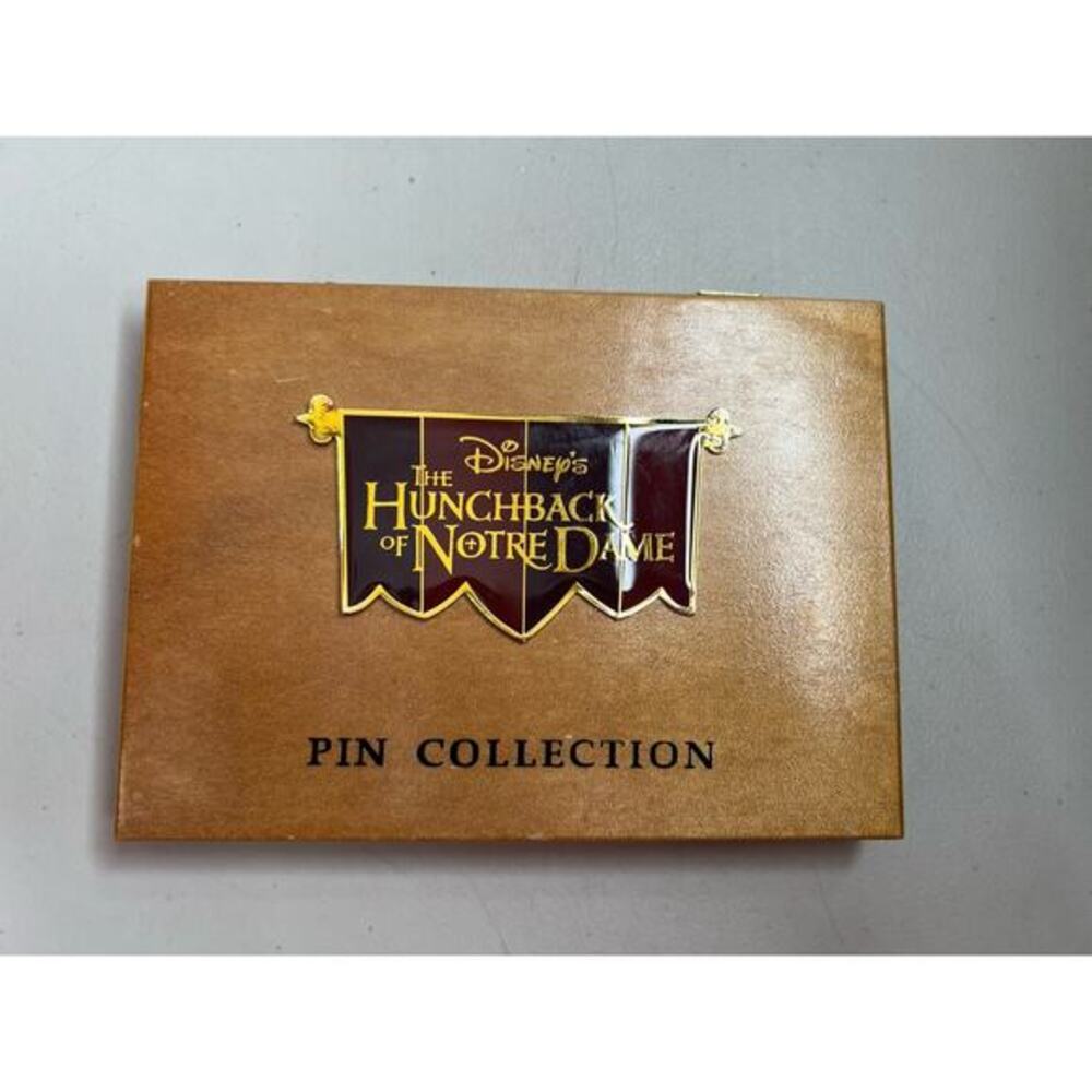 Disney The Hunchback of Notre Dame 5 Pins Collection Collector's Wood Box